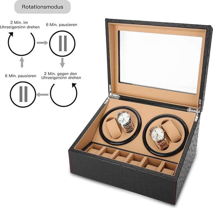 Actual product image Cbx Uhrenbeweger für 4+6 Uhren, Watchwinder Kamelmuster (10 x)