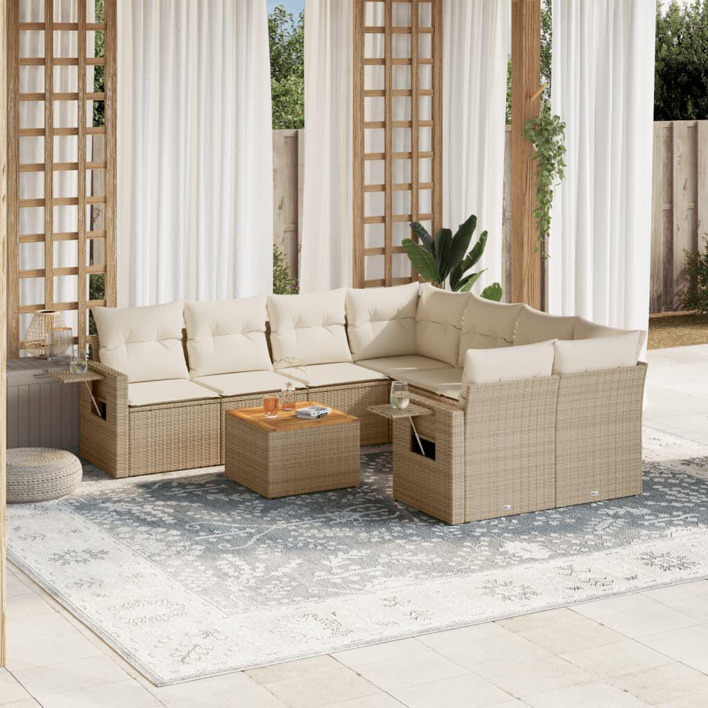 Thumbnail - VidaXL, Gartenlounge, 10-tlg. Garten-Lounge-Set mit Kissen