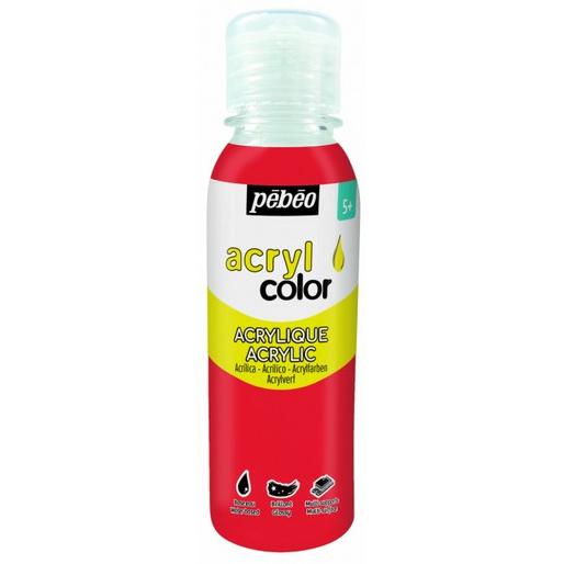 Pebeo, Künstlerfarbe + Bastelfarbe, Acrylcolor (Primärrot, 150 ml)