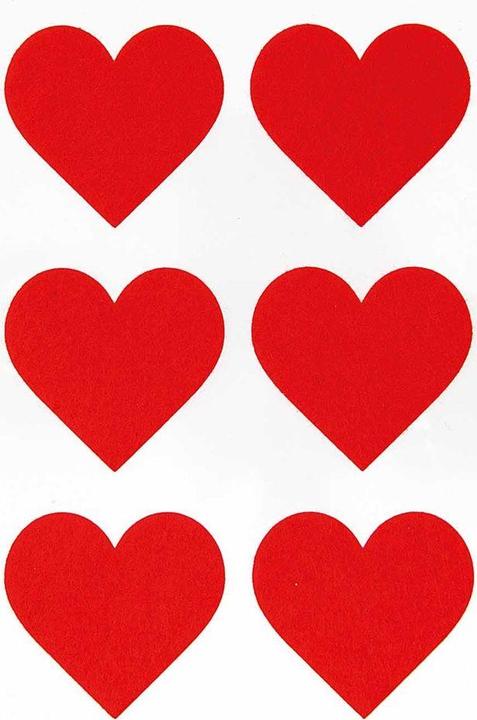 Produktbild Rico Design Paper Poetry Filzsticker Herzen