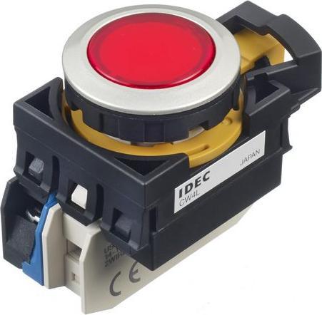 Produktbild Idec CW22mm PBI metal momt 1NO 230VAC rd