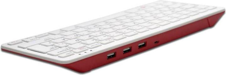 Produktbild Raspberry Pi Official WHITE keyboard for QWERTZ (DE) (DE, Kabelgebunden)