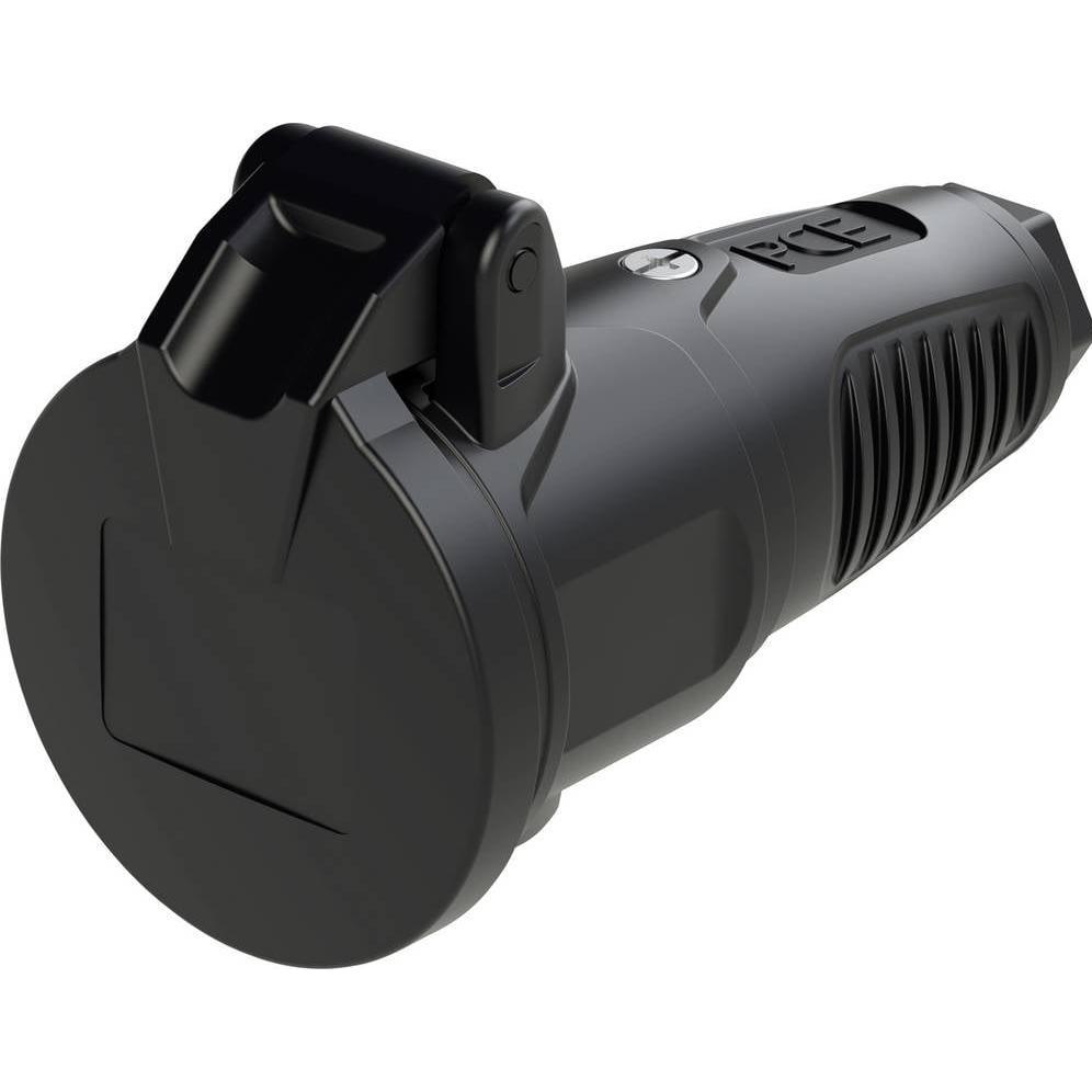 PCE, Netzstecker + Netzkupplung, Kupplung Schutzkontaktkupplung Vollgummi mit Klappdeckel 250V IP54 2522-ss