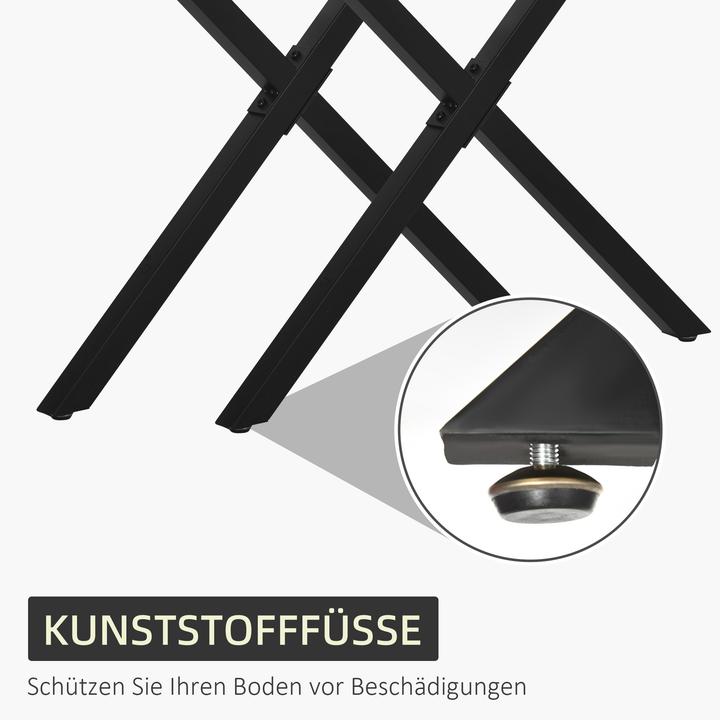 Actual product image Homcom Tischbeine Stahl Schwarz