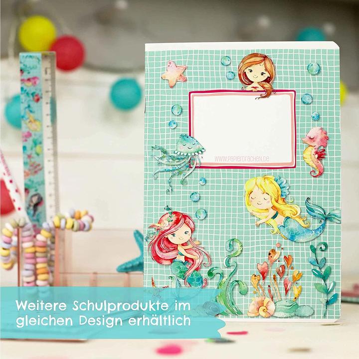 Papierdrachen Set di 4 quaderni DIN A5 - Sirena (VE 4)