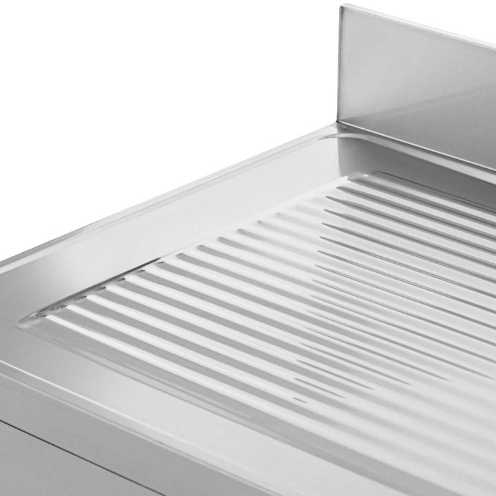 Image du produit Royal Catering Plonge inox - 2 éviers - inox - 180 x 60 x 97 cm -