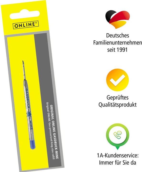 Actual product image Online Ballpoint Pen Refill G2 Large International (Blue, 0.50 mm, 1 pcs.)