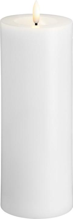 Konjac Sponge Moods & More MM LED pillar candle, Silk, Melted, Classic white, 74x200 mm