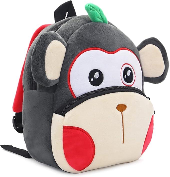 Immagine prodotto Only-Bags.Store Zaino in poliestere per la scuola, zaino in peluche con animali simpatici, borsa piccola per le