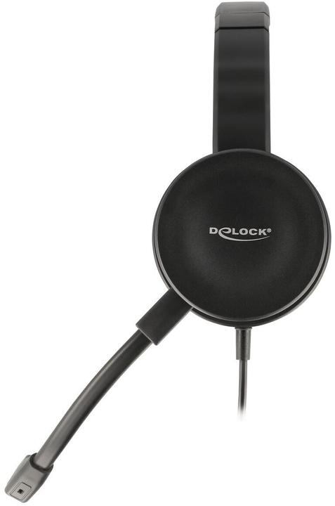Produktbild Delock USB Stereo Headset mit Kabelfernbedienung und Quick-Mute Taste für PC und Notebook (Kabelgebunden, USB-A)