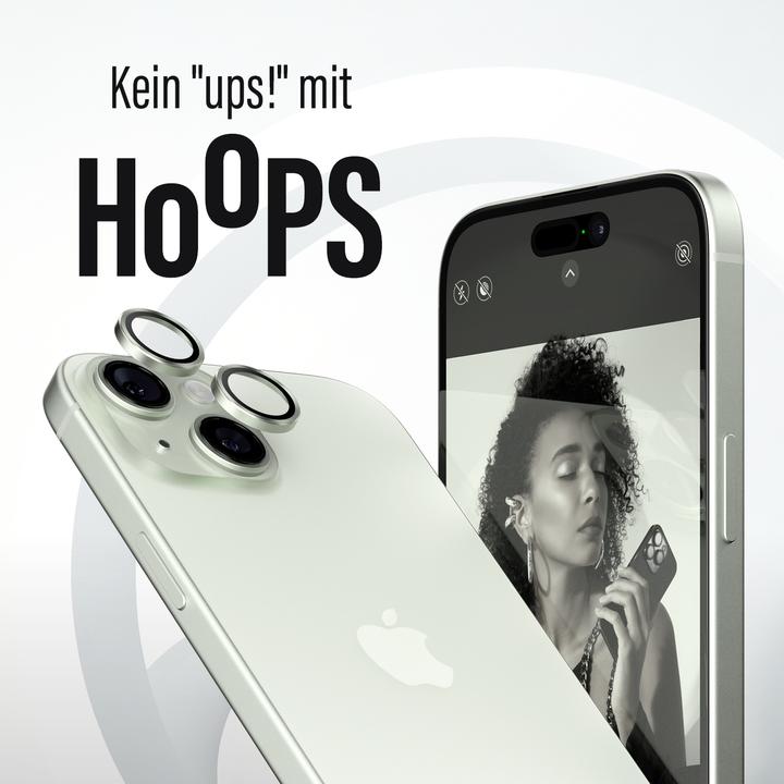 Actual product image PanzerGlass Hoops Camera Lens Protector (1 Piece, Apple iPhone 15, Apple iPhone 15 Plus)