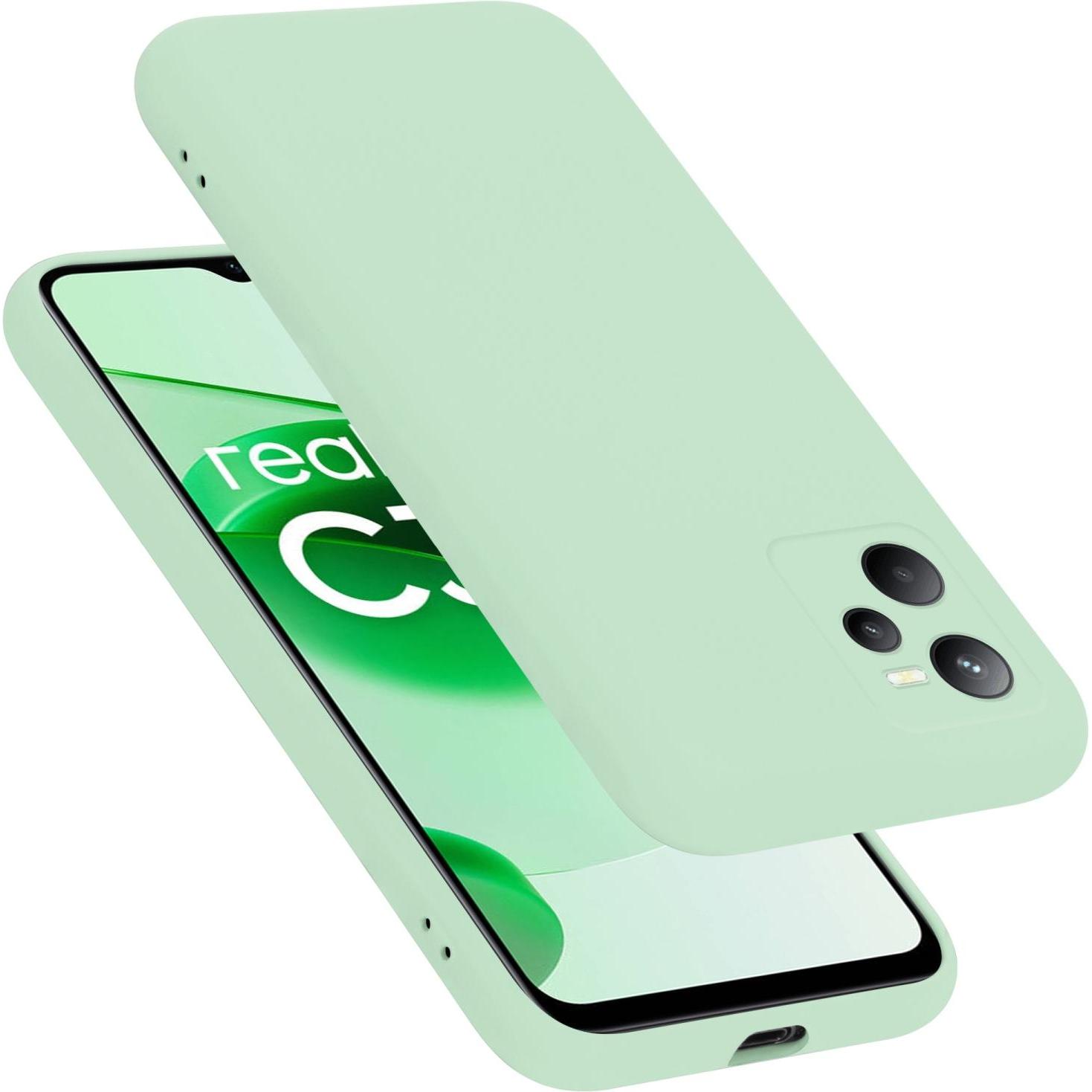 Cadorabo TPU Liquid Silicone Case Hülle für Realme C35 / Narzo 50A PRIME (Realme C35, Realme Narzo 50A Prime), Smartphon...