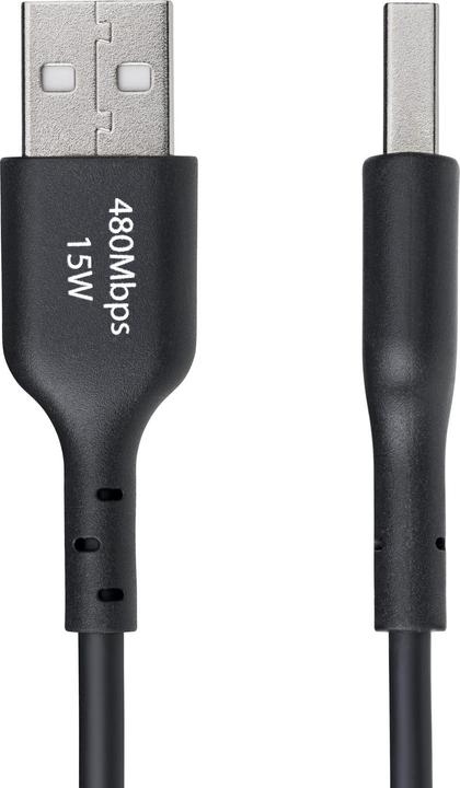 Produktbild StarTech Cable USB-A to USB-C 1m Black (1 m, USB 2.0, 15 W)
