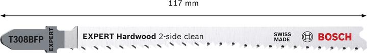 Produktbild Bosch Professional Zubehör EXPERT ‘Hardwood 2-side clean’ T 308 BFP Stichsägeblatt, 5 Stück