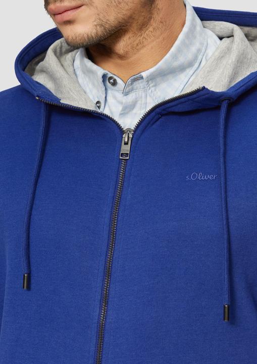 Produktbild S.Oliver Sweatshirt Jacke Sweatshirt-Jacke mit Kapuze und Logo (XXL)