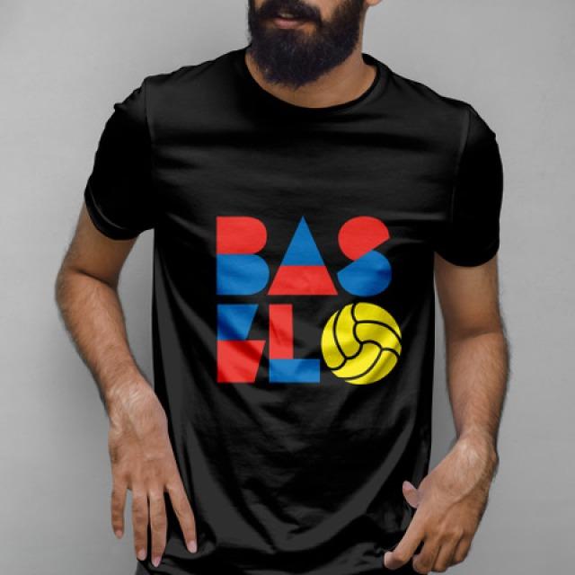Produktbild CreaDiva Basler Lyybli - T-Shirt Basel Fussball rotblau schwarz, Grösse XXL (XXL)