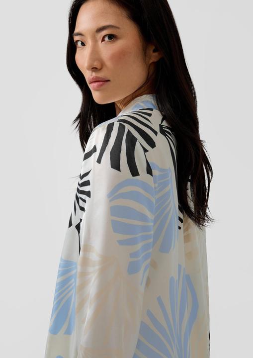 Immagine prodotto s.Oliver Bluse Glänzende Viskose-Bluse mit All-over-Print und Manschetten (48)