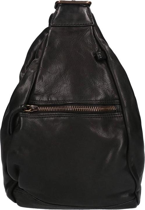 Actual product image Bear Rock Bear Design Backpack Cow Lavato Leather - Black