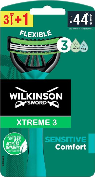 Actual product image Wilkinson Xtreme3 Sensitive ( 4 Ks ) - Disposable Shaver For Men