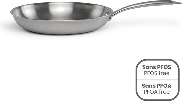 Produktbild Livoo Pfanne aus rostfreiem Stahl 24 cm (24 cm, Bratpfanne, Aluminium, Edelstahl)