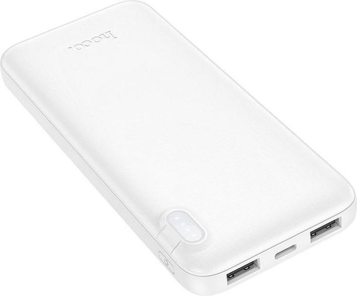 Actual product image Hoco Power bank powerbank 10000 mAh 2A J128 white (10000 mAh, 32 Wh)