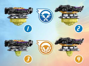 Actual product image Hasbro Beyblade Burst QuadStrike Light Ignite Beyblade Stadium Battle Set (German, French, Dutch, Swedish, Italian, Portuguese, English)