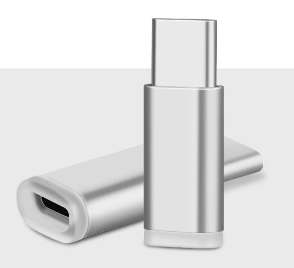 Image du produit Hermex Adaptateur aluminium USB Type-C vers micro USB ARGENT (USB-C, Micro USB)