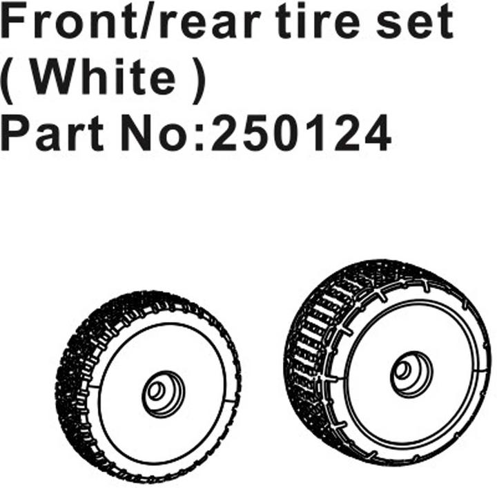 Actual product image Hobby Plus RC Speck-B Front/Rear Wheel Set white (2)