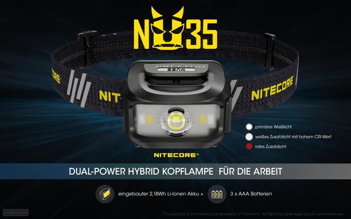 Immagine prodotto Nitecore NU35 - Doppia alimentazione (460 lm)