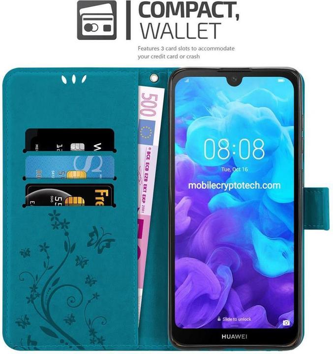 Produktbild Cadorabo Flower Book Cover (Huawei Y6 Pro)