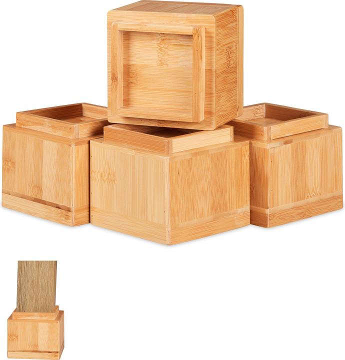 Image du produit Relaxdays Rehausseurs meuble lot de 4, hauteur 14 cm