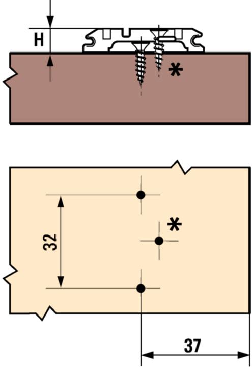 Produktbild Blum Kreuzmontageplatten CLIP Eckmontage (Nagelplatte, 1 Stk.)