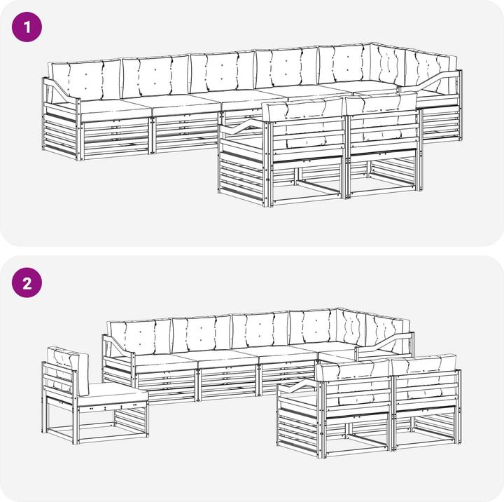 Produktbild vidaXL Outdoor-Sofagarnitur