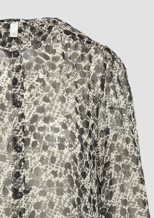 Produktbild S.Oliver Bluse Leicht transparente Chiffonbluse mit All-over-Print (32)