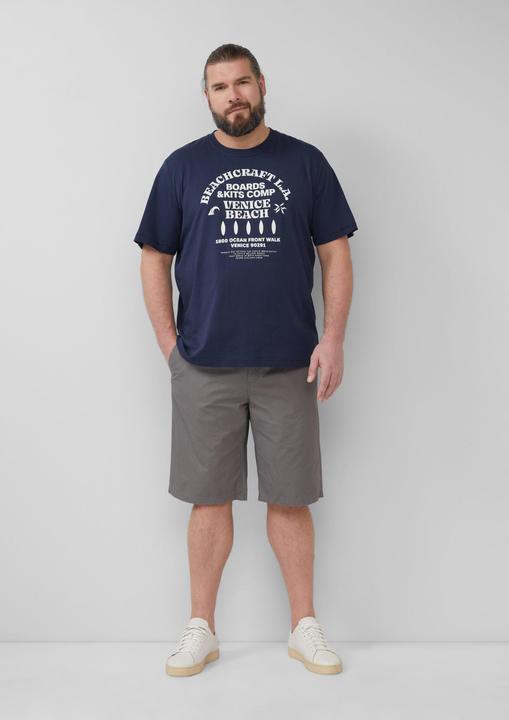 Actual product image S.Oliver Bermuda Relaxed-Fit-Bermuda mit Minimalmuster und Elastikbund (46)