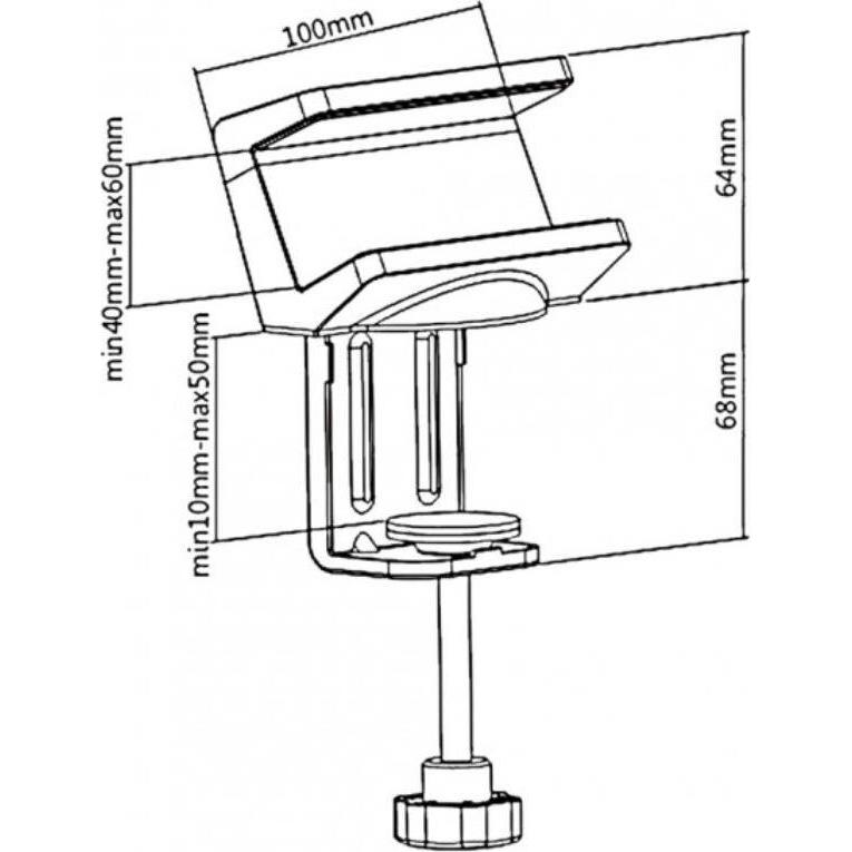 Thumbnail - Maclean MC-808 - Steckdosenhalter (Tisch), Monitor Halterung, Weiss