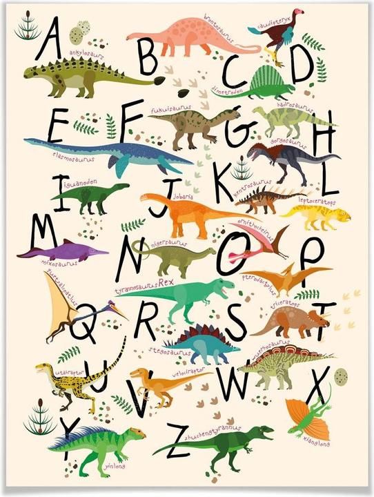 Produktbild Trenddeko Dinosaurier Alphabet (60 x 80 cm)