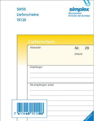 Produktbild Simplex Durchschreibebuch Lieferscheine Oneco (200x)