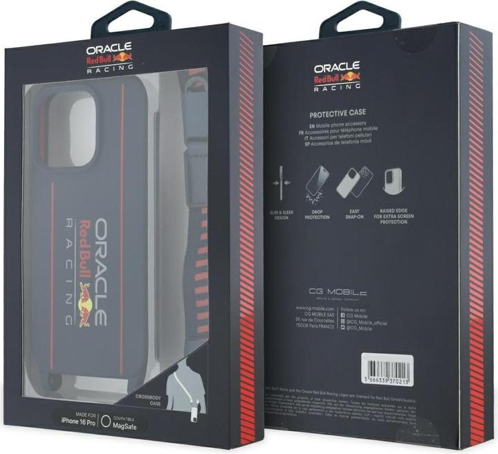 Actual product image Red Bull RBHMP16L24SISOLRV iPhone 16 Pro 6.3" hardcase Silicone Strap and Vertical Logo MagSafe navy (Apple iPhone 16 Pro)