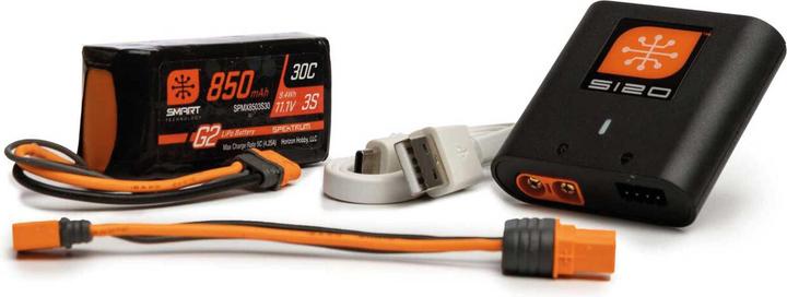 Immagine prodotto Spektrum Pacchetto Smart G2 Powerstage Air: Batteria LiPo 3S 850mAh / Caricabatterie S120 (850 V, 850 mAh)