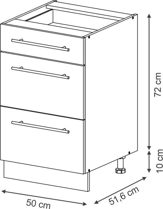 Produktbild Vicco Küchenschränke  Fame-Line (50 x 51.60 x 82 cm)