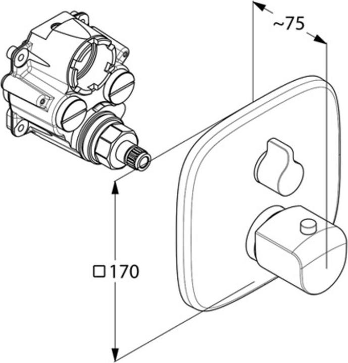 Productafbeelding Kludi WF u Inbouwthermostaat AMEO UP chr