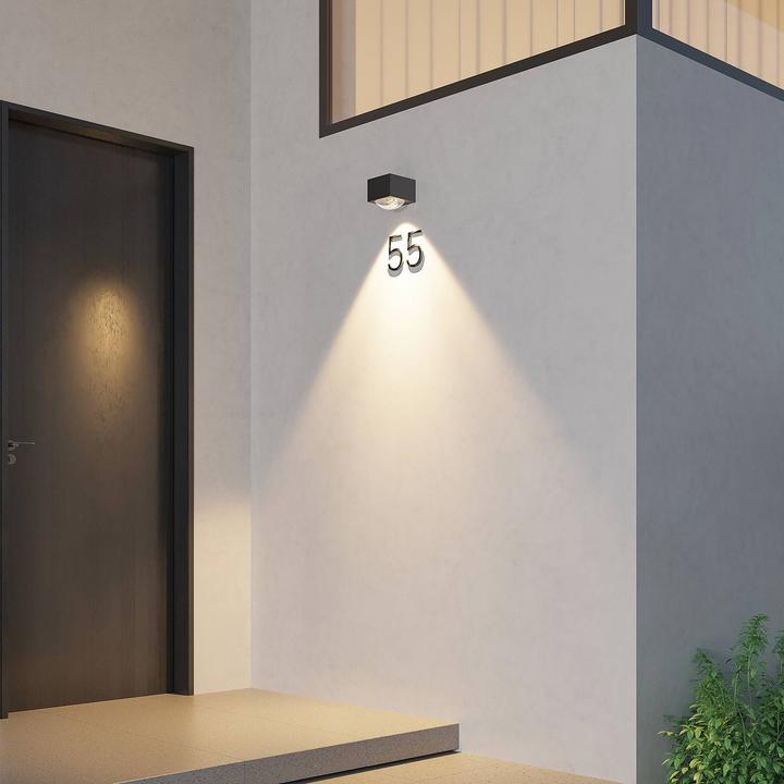 Actual product image Lucande Almos LED outdoor wall light, angular, 1-light. (670 lm, IP65)