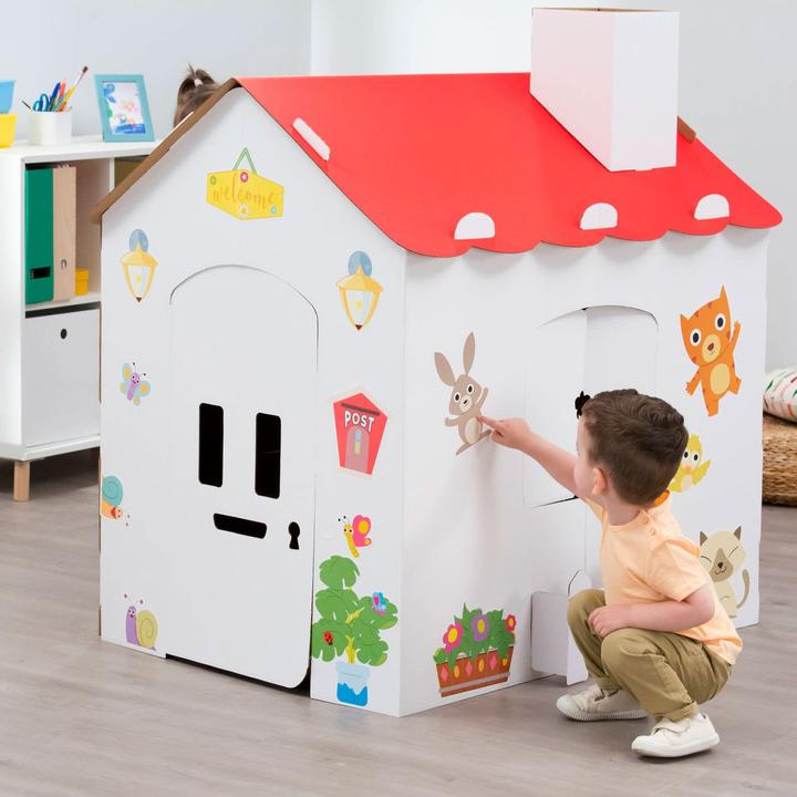 Image du produit Feber grande maison à colorier en carton + autocollants