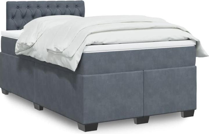 Actual product image vidaXL Bo x spring bed with mattress 120 x 190 cm velvet (120 x 190 cm)