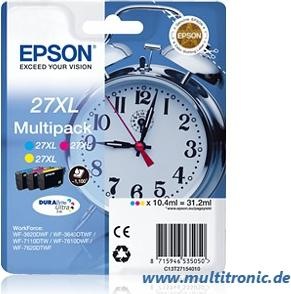 Image du produit Epson 27XL Multipack DuraBrite Ultra DuraBrite Ultra (M, C, Y)