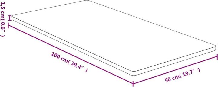 Actual product image VidaXL Douglas (50 x 1.5 x 100 cm)