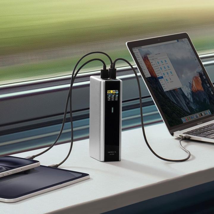 Immagine prodotto Cuktech Powerbank CKPB200UGLGR 210W 20000mAh 2 x USB-C 1 x USB-A - grau (20000 mAh, 210 W, 74 Wh)