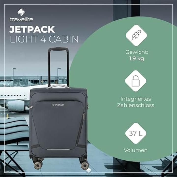 Actual product image Travelite Jetpack Trolley S Light 2w Anthrazit (37 l)