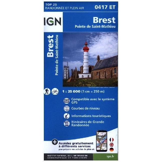 0417ET Brest/ Pointe Saint Mathieu, Landkarte